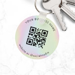 Holographic Custom Business QR Code Scan Schlüssel Schlüsselanhänger<br><div class="desc">Werben Sie für Ihr Unternehmen mit diesem einfachen Schlüsselanhänger,  mit individuellem QR-Code & Text. Fügen Sie einfach Ihren QR Code und andere Details hinzu,  indem Sie auf die Option "Personalisieren" klicken.</div>