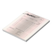 Holographic Custom Logo Bakeholder Rechnung Notizblock (Rotiert)