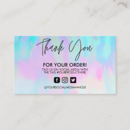 Holographic Danke, Trendy Pastors Business Card Visitenkarte