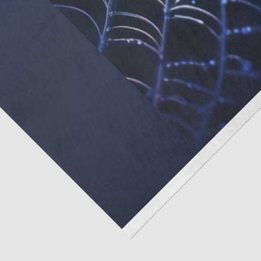 Holographic Dark Spiderweb Halloween Decoupage Seidenpapier (Ausschnitt)