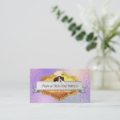 Holographic Dog bakery Business Cards Visitenkarte (Stehend Vorderseite)