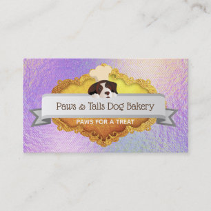 Holographic Dog bakery Business Cards Visitenkarte
