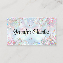 Holographic Elegant Glitzer Makeup Artist Visitenkarte