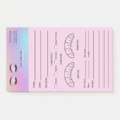 Holographic  Eyelash Client Record Form Post-it Klebezettel (Vorderseite)