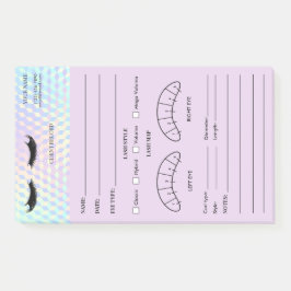 Holographic  Eyelash Client Record Form Post-it Klebezettel