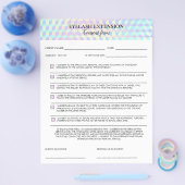 Holographic Eyelash Consent form Flyer (Einzeln)