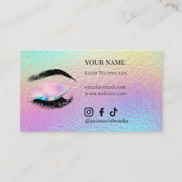 Holographic Eyelash Extensions Lash Aftercare Visitenkarte