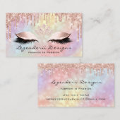 Holographic Fashion Eyelash Lashes Glitzer Lotus Visitenkarte (Vorne/Hinten)
