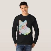 Holographic Fat Corgi Magnet T-Shirt (Vorne ganz)