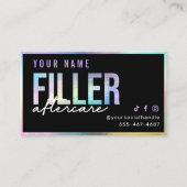 Holographic Filler Aftercare Card Visitenkarte (Vorderseite)
