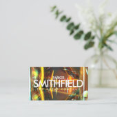 Holographic Futuristic Shimmer Business Card Visitenkarte (Stehend Vorderseite)