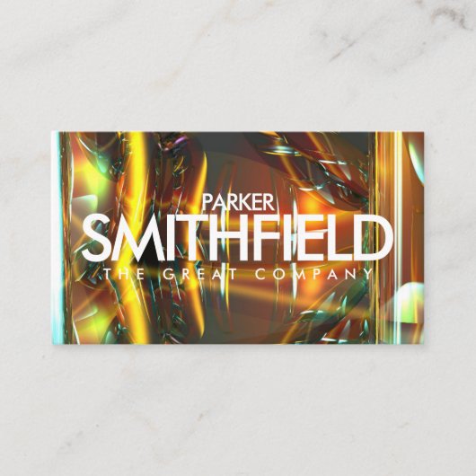 Holographic Futuristic Shimmer Business Card Visitenkarte (Vorderseite)