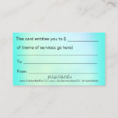 Holographic Gift Certificate Nails Bar Diamond Terminkarte (Rückseite)