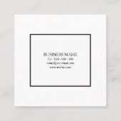 Holographic Girly Minimalistisch Elegant Quadratische Visitenkarte (Rückseite)