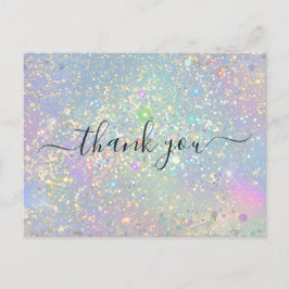 Holographic Glam Glitzer Elegant Sparkle Vielen Da Postkarte