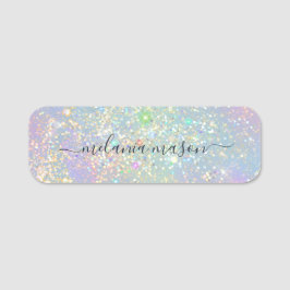 Holographic Glam Glitzer Elegante Glitzern Beauty Namensschild
