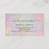 Holographic Glam Glitzer Elegante Glitzern Beauty Visitenkarte (Rückseite)