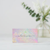 Holographic Glam Glitzer Elegante Glitzern Beauty Visitenkarte (Stehend Vorderseite)