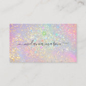 Holographic Glam Glitzer Elegante Glitzern Beauty Visitenkarte (Vorderseite)