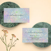 Holographic Glam Glitzer Elegante Glitzern Beauty Visitenkarte