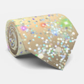 Holographic Glam Glitzer Elegante Glitzern Gold Krawatte (Gerollt)