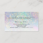 Holographic Glam Glitzer Glitzern Elegante Schönhe Visitenkarte (Rückseite)