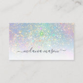 Holographic Glam Glitzer Glitzern Elegante Schönhe Visitenkarte (Vorderseite)