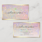 Holographic Glam Glitzer Glitzern Gold Beauty Visitenkarte (Vorne/Hinten)