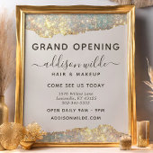 Holographic Glam Glitzer Salon Business Flyer