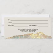 Holographic Glam Glitzer Salon Geschenkgutschein (Rückseite)