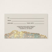 Holographic Glam Glitzer Salon Geschenkkarte (Rückseite)