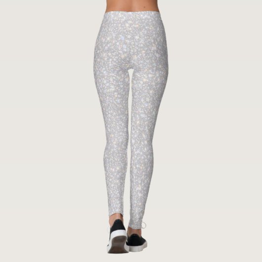 Holographic Glitter Pattern – Iridescent Rainbow  Leggings (Rückseite)