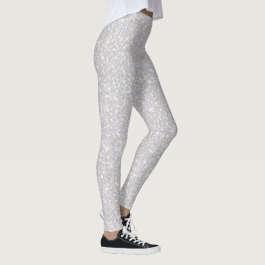 Holographic Glitter Pattern – Iridescent Rainbow Leggings (Rechts)