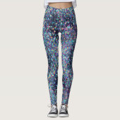 Holographic Glitter Pattern – Iridescent Rainbow  Leggings (Vorderseite)