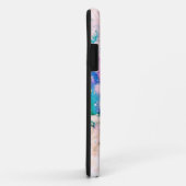 Holographic Glitzer elegant Blue Aquamarin Marble Case-Mate iPhone Hülle (Hinten/Rechts)