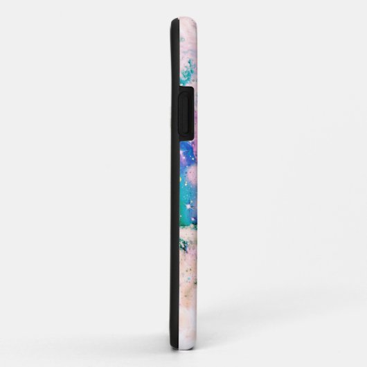 Holographic Glitzer elegant Blue Aquamarin Marble Case-Mate iPhone Hülle (Hinten/Rechts)