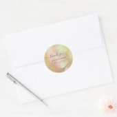 Holographic Glitzer gold script danke Runder Aufkleber (Umschlag)