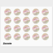 Holographic Glitzer gold script danke Runder Aufkleber (Blatt)