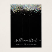 Holographic Glitzer Hair Clip Juwelier Display Car (Vorderseite)