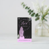 Holographic Glitzer Loctitian Loc Stylist Salon Visitenkarte (Stehend Vorderseite)