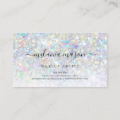 Holographic Glitzer Makeup Artist Beauty Modern Visitenkarte (Rückseite)