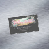 Holographic Glitzer Makeup Artist Magnetische Visitenkarte (Beispiel)