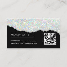 Holographic Glitzer Makeup Artist Silver Black