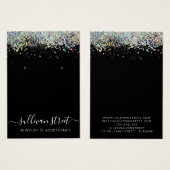 Holographic Glitzer Ohrringe Schmuckkarte (Vorne & Hinten)