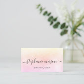 Holographic Glitzer Pastel Girly Business Card Telefonnummerkarte (Stehend Vorderseite)