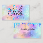 Holographic Glitzer Polish Splash Tropfens Nails Visitenkarte (Vorne/Hinten)