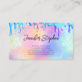 Holographic Glitzer Polish Splash Tropfens Nails Visitenkarte (Rückseite)