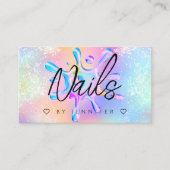 Holographic Glitzer Polish Splash Tropfens Nails Visitenkarte (Vorderseite)