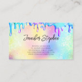 Holographic Glitzer Polish Splash Tropfens Nails Visitenkarte (Rückseite)