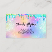 Holographic Glitzer Polish Splash Tropfens Nails Visitenkarte (Rückseite)